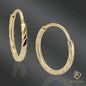 14K Solid Gold Diamond-Cut Tube Hoops – Lightweight Endless Design for Effortless Elegance