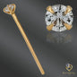Dainty 14K Gold Nose Pin – Fishtail Style with Round CZ Prong Setting, 20 Gauge