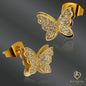 925 Sterling Silver CZ Butterfly Stud Earrings – Feminine & Sparkling Style