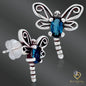 925 Sterling Silver Dragonfly Stud Earrings – Nature-Inspired Design with Butterfly Backing