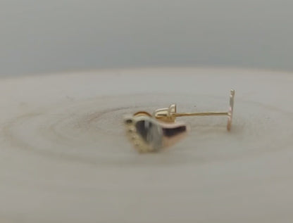 Tiny Footprint Baby Earrings – 14k Solid Gold with Secure Screw Backs